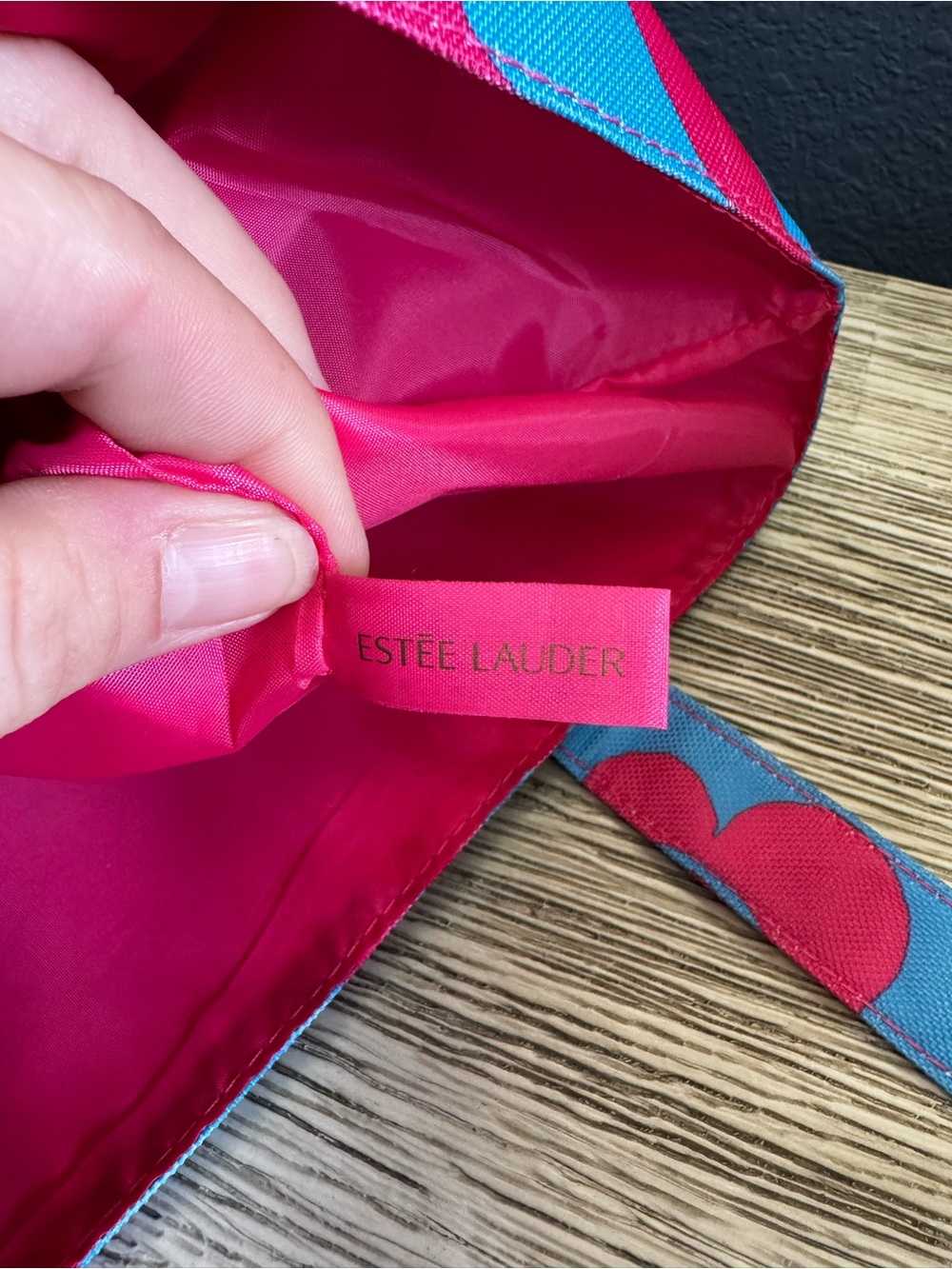 Lilly Pulitzer for Estée Lauder Turquoise & Hot Pink Canvas Tote - Picture 8 of 8